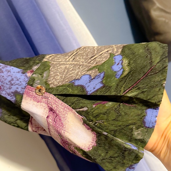 Citron womams 100% SILK sheer button blouse size M - Picture 7 of 7